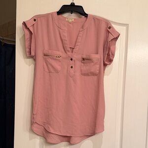 Apt. 9 Women's Blush Button-Down Blouse